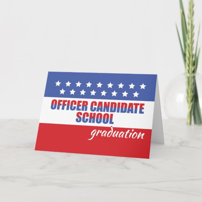 OCS, Officer Candidate School Graduation Congrats Card (Front)