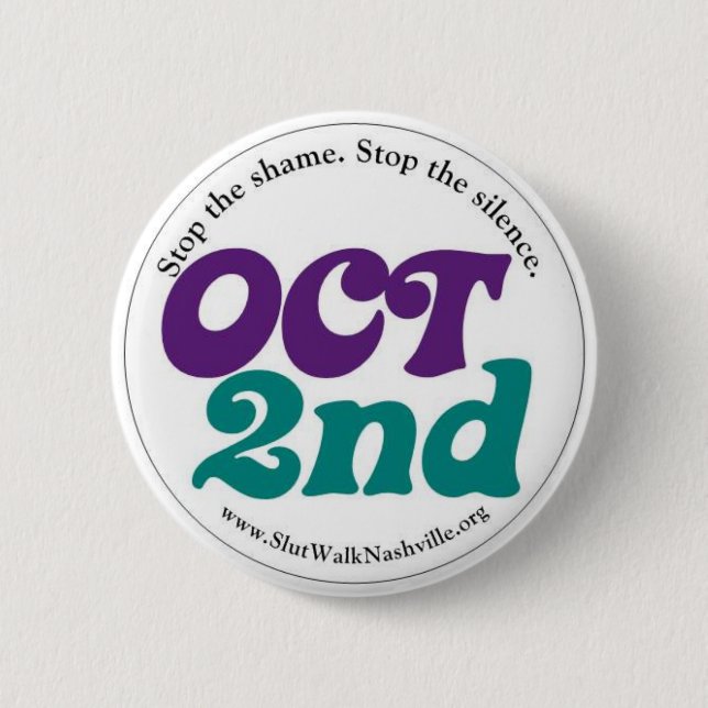 Oct 2nd Round 6 Cm Round Badge (Front)
