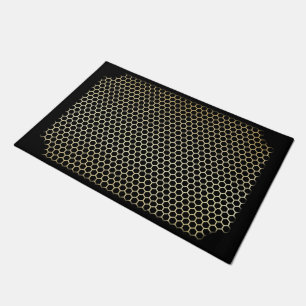 Octagon Metal Grating Gold Foil Effect Grate Doormat
