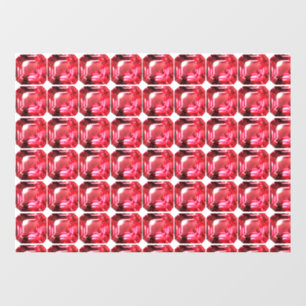Octagon shaped Ruby Gemstone July Birthstone Red