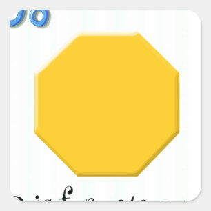 Octagon Square Sticker