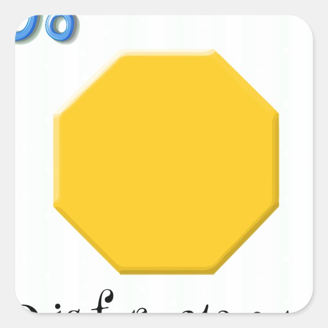 Octagon Square Sticker (Front)