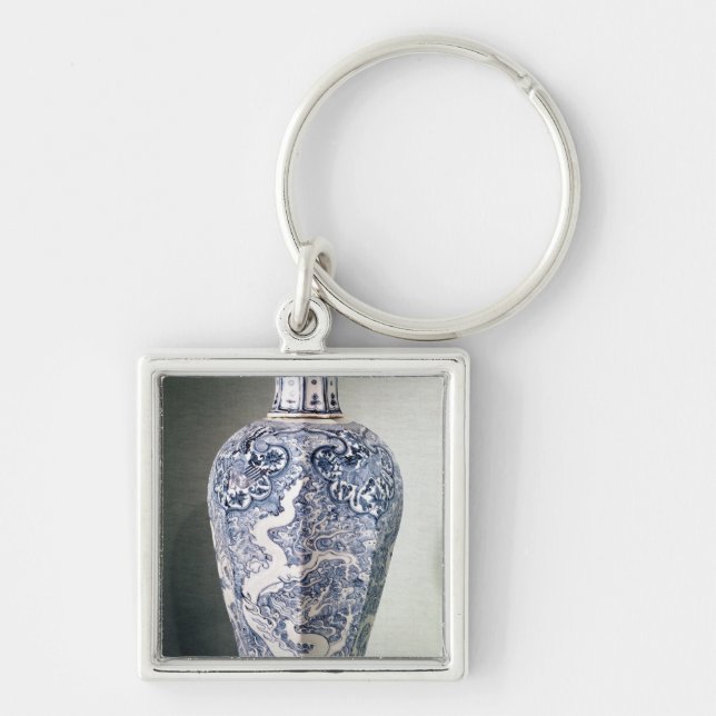 Octagonal 'Mei- P'ing' vase with white Key Ring (Front)