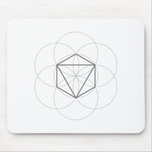 Octahedron Sacred Geometry Mouse Pad