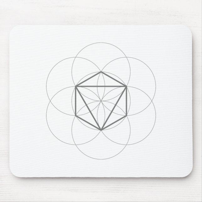 Octahedron Sacred Geometry Mouse Pad (Front)