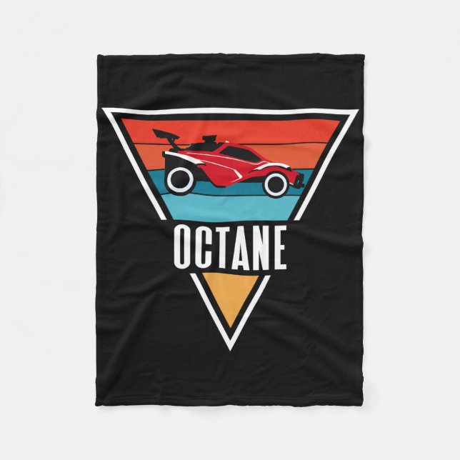 Octane Rocket Soccer Retro Sunset Distressed Graph Fleece Blanket (Front)