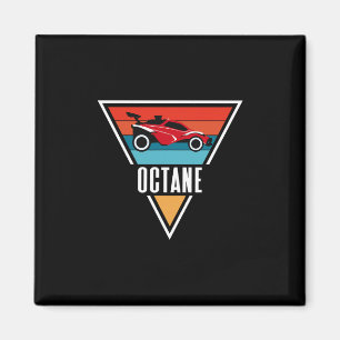 Octane Rocket Soccer Retro Sunset Distressed Graph Magnet