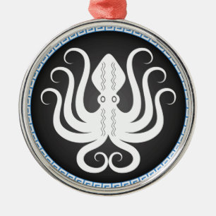 Octapus shield metal tree decoration