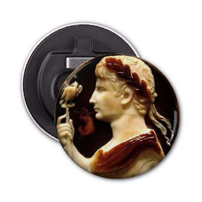 Octavian Augustus Cameo Lothair Cross Ancient Rome Bottle Opener (Front)