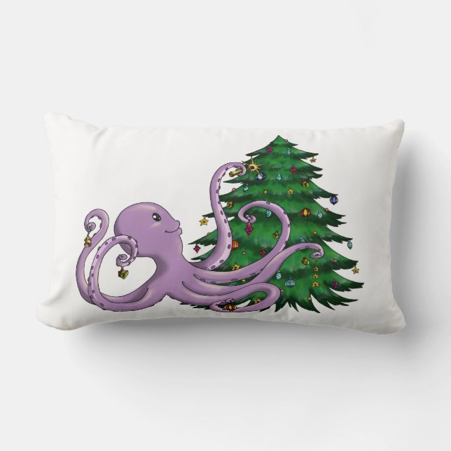 Octi Christmas Lumbar Cushion (Front)
