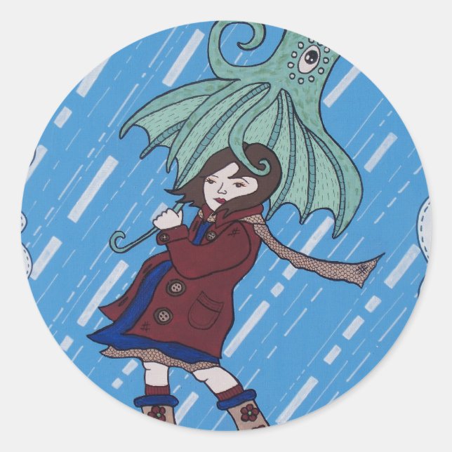 Octibrella! Classic Round Sticker (Front)