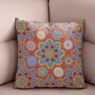 Octo brightener arabesque Moorish Red style Cushion