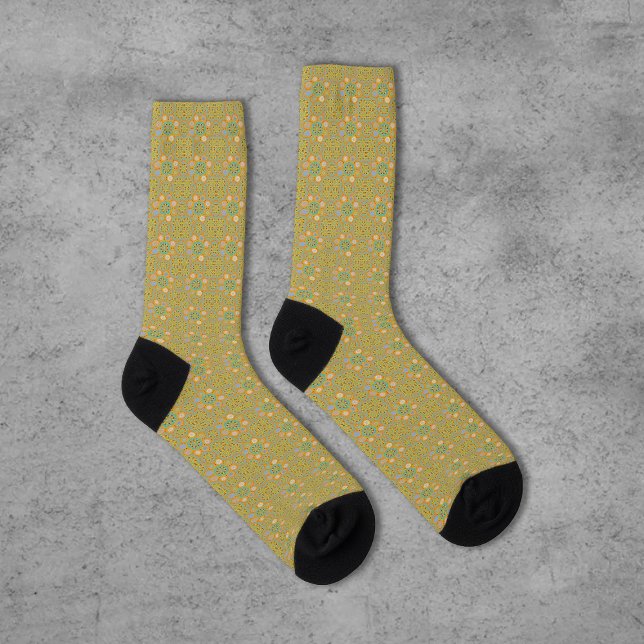 Octo brightener arabesque Moorish tangerine style  Socks (Creator Uploaded)