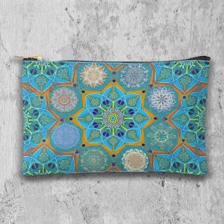 Octo brightener arabesque Moorish turquoise style Accessory Pouch