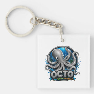 Octo Octopus – Stay Curious. Reach Far. Key Ring