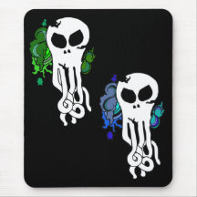 Octo skull green copy, Octo skull blue copy