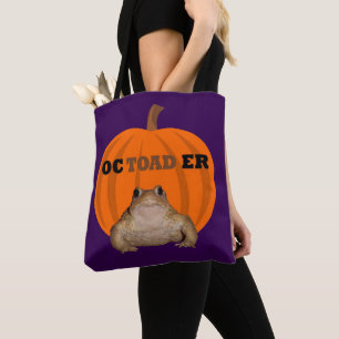 Octoader Halloween Pun With Toad Holiday Fun Tote Bag