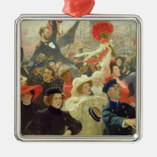October 17th, 1905 metal tree decoration