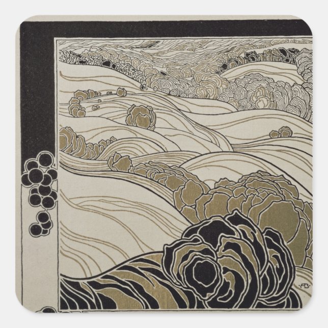 October, 1901 square sticker (Front)