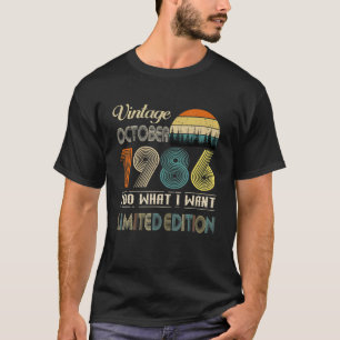 October 1986 Vintage 36 Years Old Birthday T-Shirt