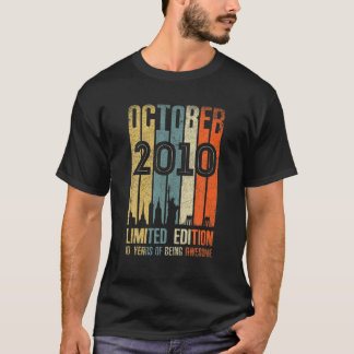 October 2010 T 10 Year Old 2010 Birthday Gift T-Shirt