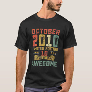 October 2010 T Shirt 10 Year Old Shirt 2010 Birthd