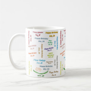 October, 24 Birthday Mug