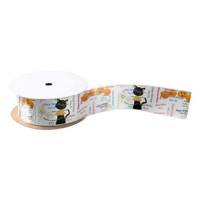 October, 31 Birthday Ribbon Satin Ribbon (Spool)