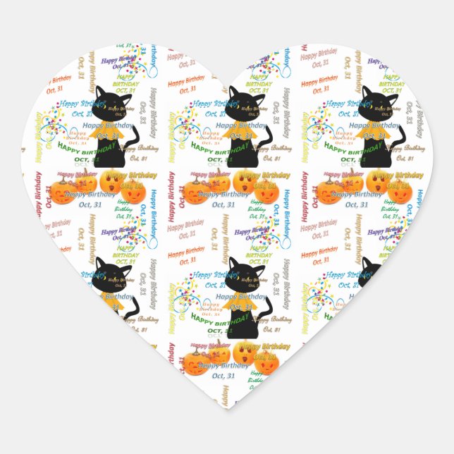 October, 31 Birthday Sticker (Front)