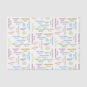 October, 31 Birthday Tissue Paper