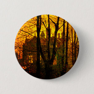 October Afterglow John Atkinson Grimshaw 6 Cm Round Badge