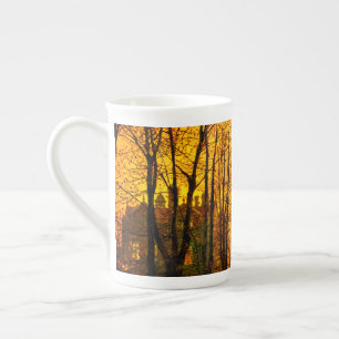 October Afterglow John Atkinson Grimshaw Bone China Mug