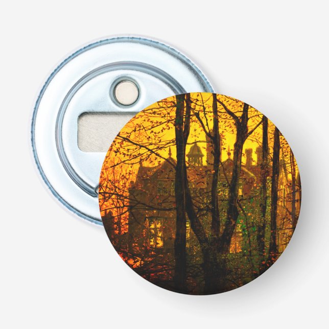 October Afterglow John Atkinson Grimshaw Bottle Opener (Front)