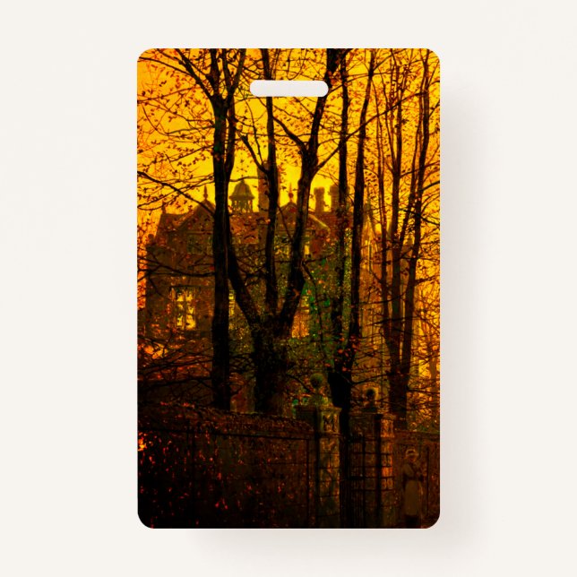 October Afterglow John Atkinson Grimshaw ID Badge (Front)