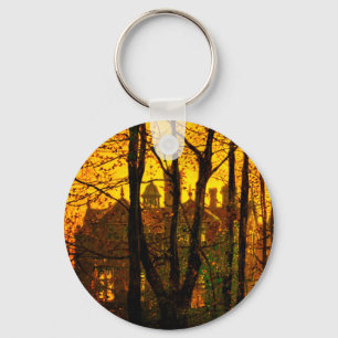 October Afterglow John Atkinson Grimshaw Key Ring