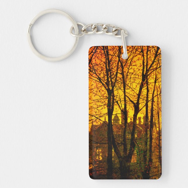 October Afterglow John Atkinson Grimshaw Key Ring (Front)