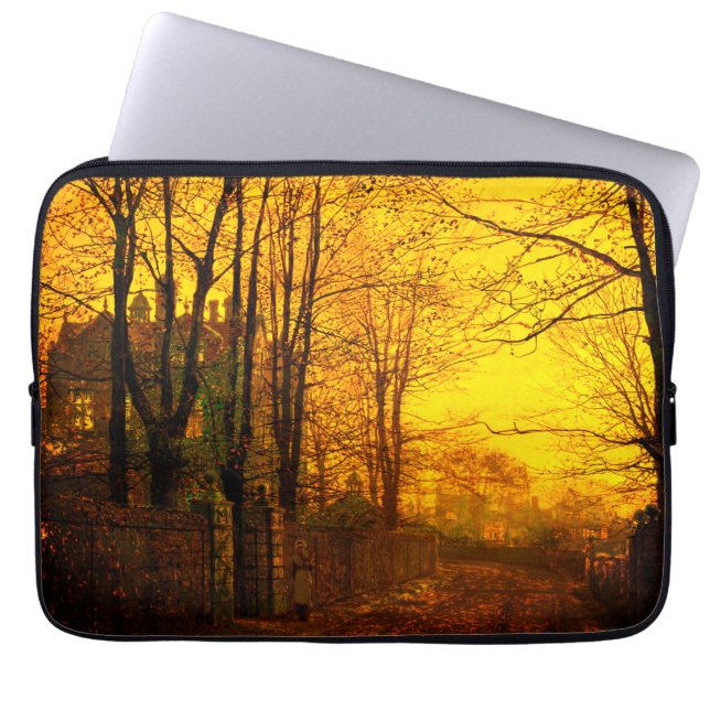 October Afterglow John Atkinson Grimshaw Laptop Sleeve (Front)