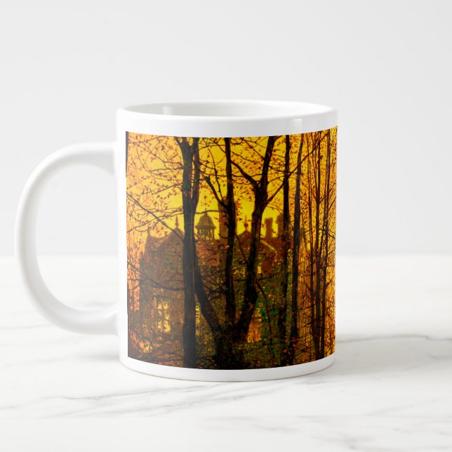 October Afterglow John Atkinson Grimshaw Large Coffee Mug (Left)
