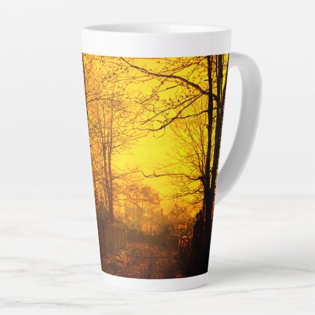 October Afterglow John Atkinson Grimshaw Latte Mug (Right Angle)
