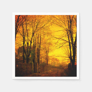 October Afterglow John Atkinson Grimshaw Napkin