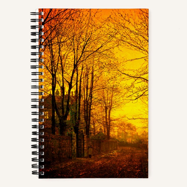 October Afterglow John Atkinson Grimshaw Notebook (Front)