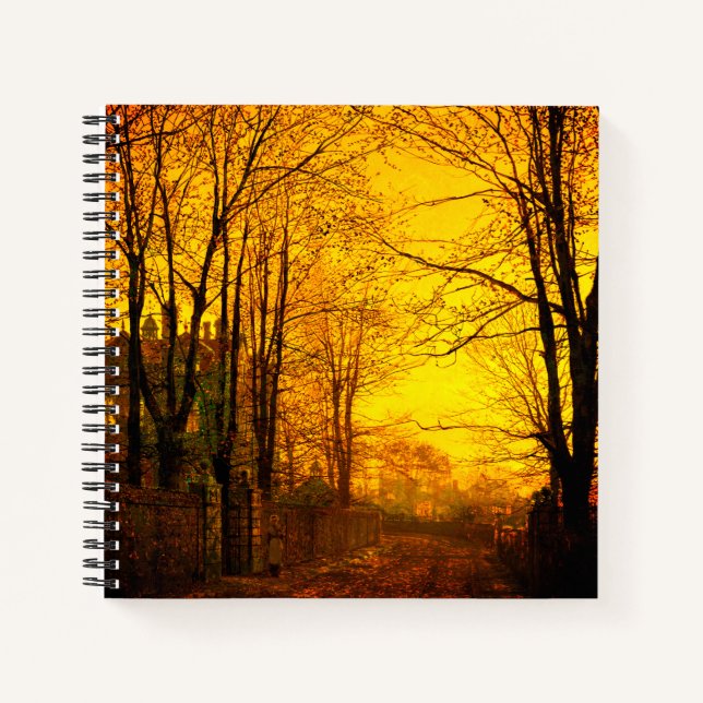 October Afterglow John Atkinson Grimshaw Notebook (Front)