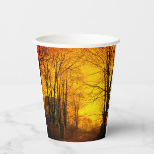October Afterglow John Atkinson Grimshaw Paper Cups