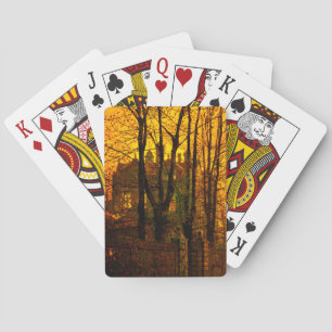 October Afterglow John Atkinson Grimshaw Playing Cards