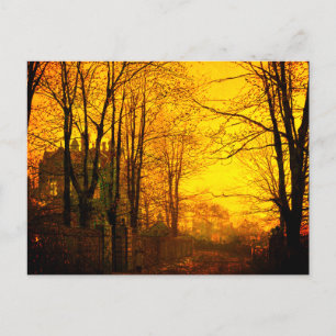 October Afterglow John Atkinson Grimshaw Postcard