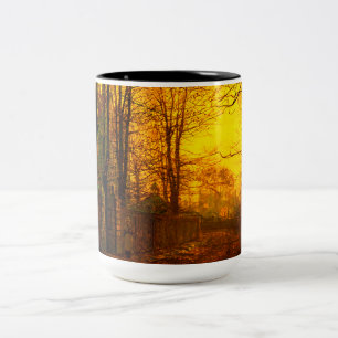 October Afterglow John Atkinson Grimshaw Two-Tone Coffee Mug