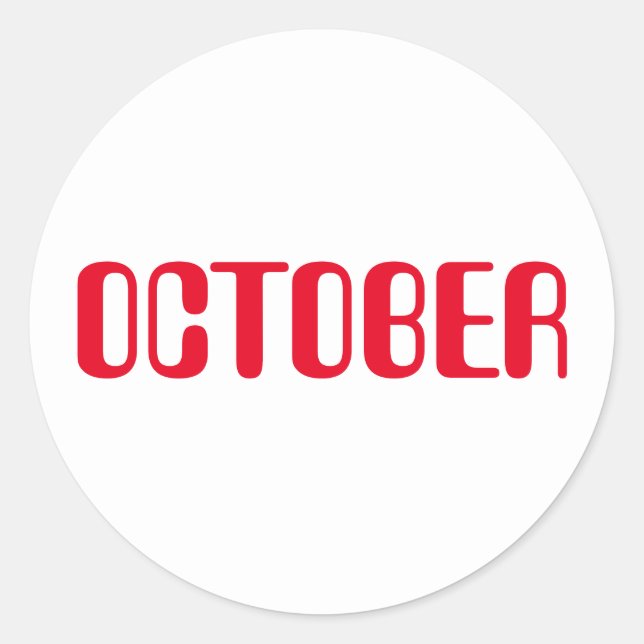 October Amelia Red White Sticker by Janz (Front)