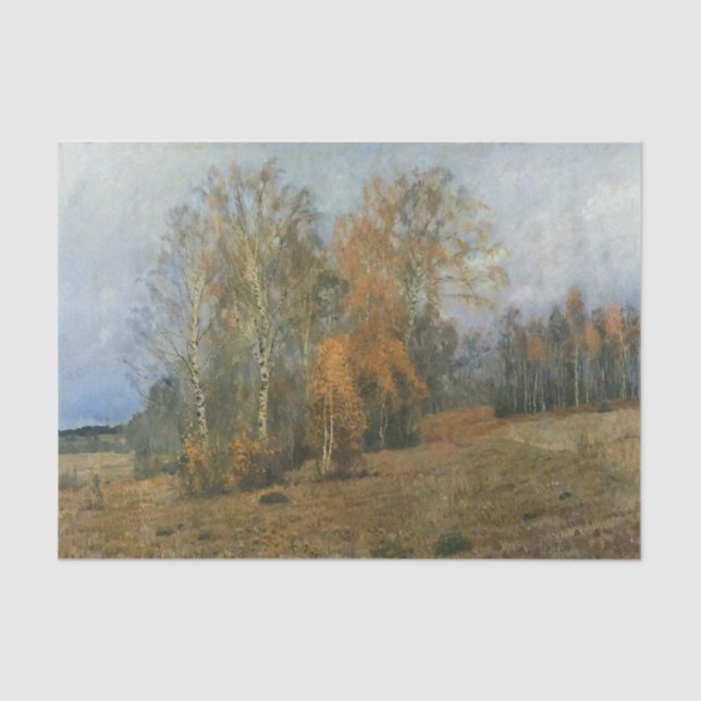October Autumn by Isaac Levitan Tissue Paper (Front)
