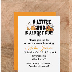 October baby shower theme invitation