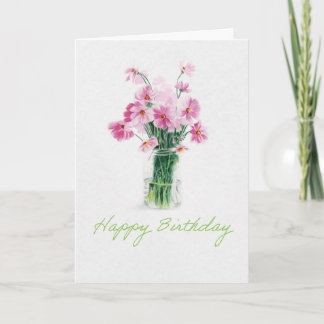 October Birth Month Flower Birthday | L Card